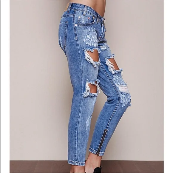 NWT One Teaspoon Freebirds Ford Distressed Skinny Jean Size 31